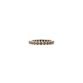 18 Karat Rosé Gold, Black Diamond bezel set band