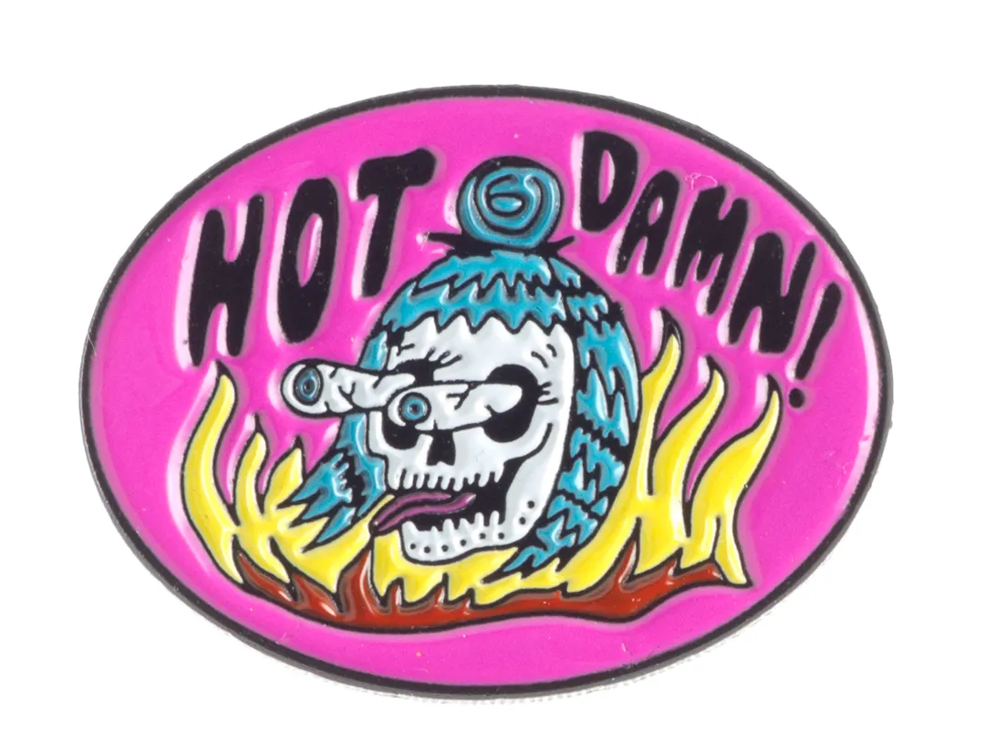 BANANNA BONES HOT DAMN ENAMEL PIN