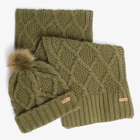 Barbour Ridley Beanie & Scarf Gift Set