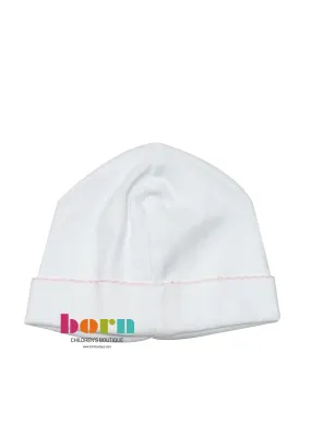 Beanie White with Pink