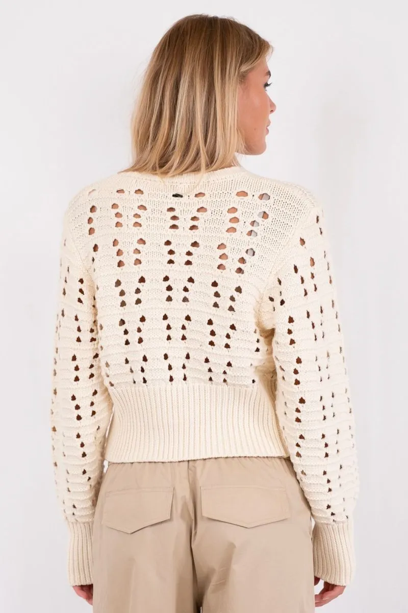 Bethie Knit Cardigan 160930 | Creme | Strik fra Neo Noir