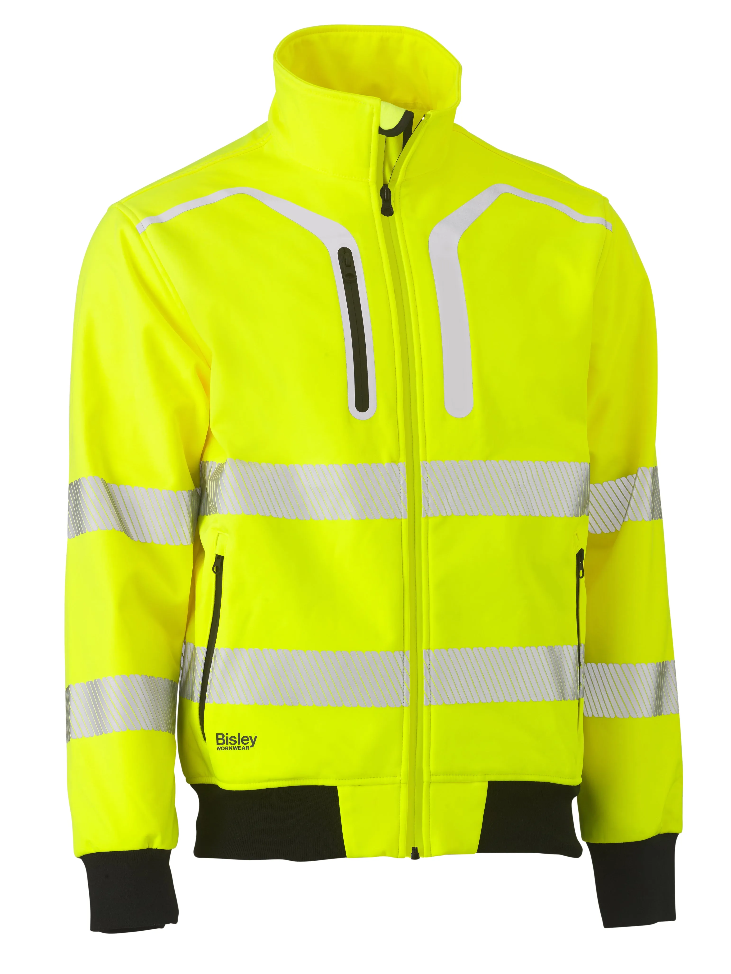 BJ6979T Bisley Taped Hi Vis Soft Shell Bomber Jacket