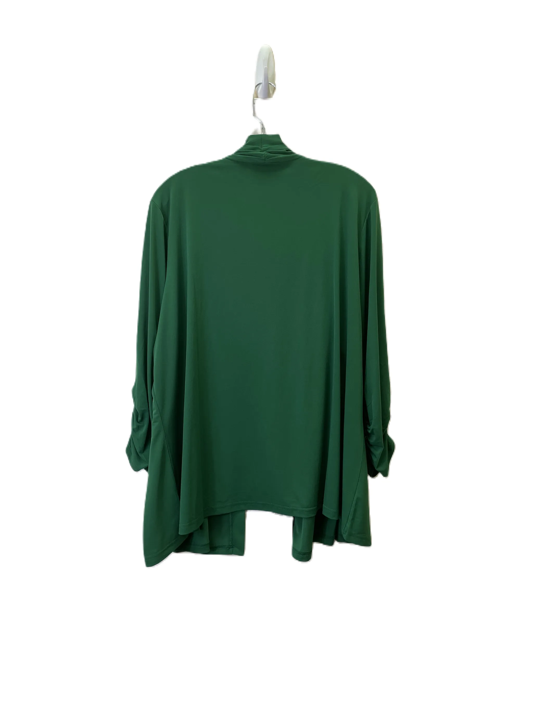 Cardigan By Susan Graver In Green, Size: 2x