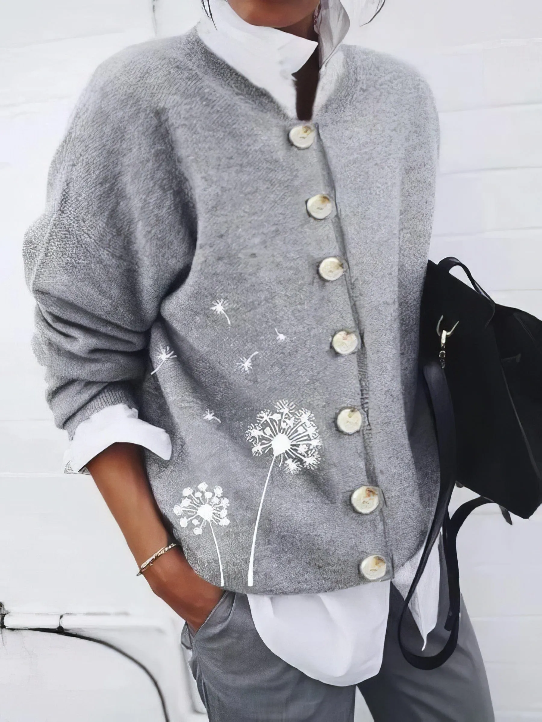 Casual Button-Down Cardigan Sweater