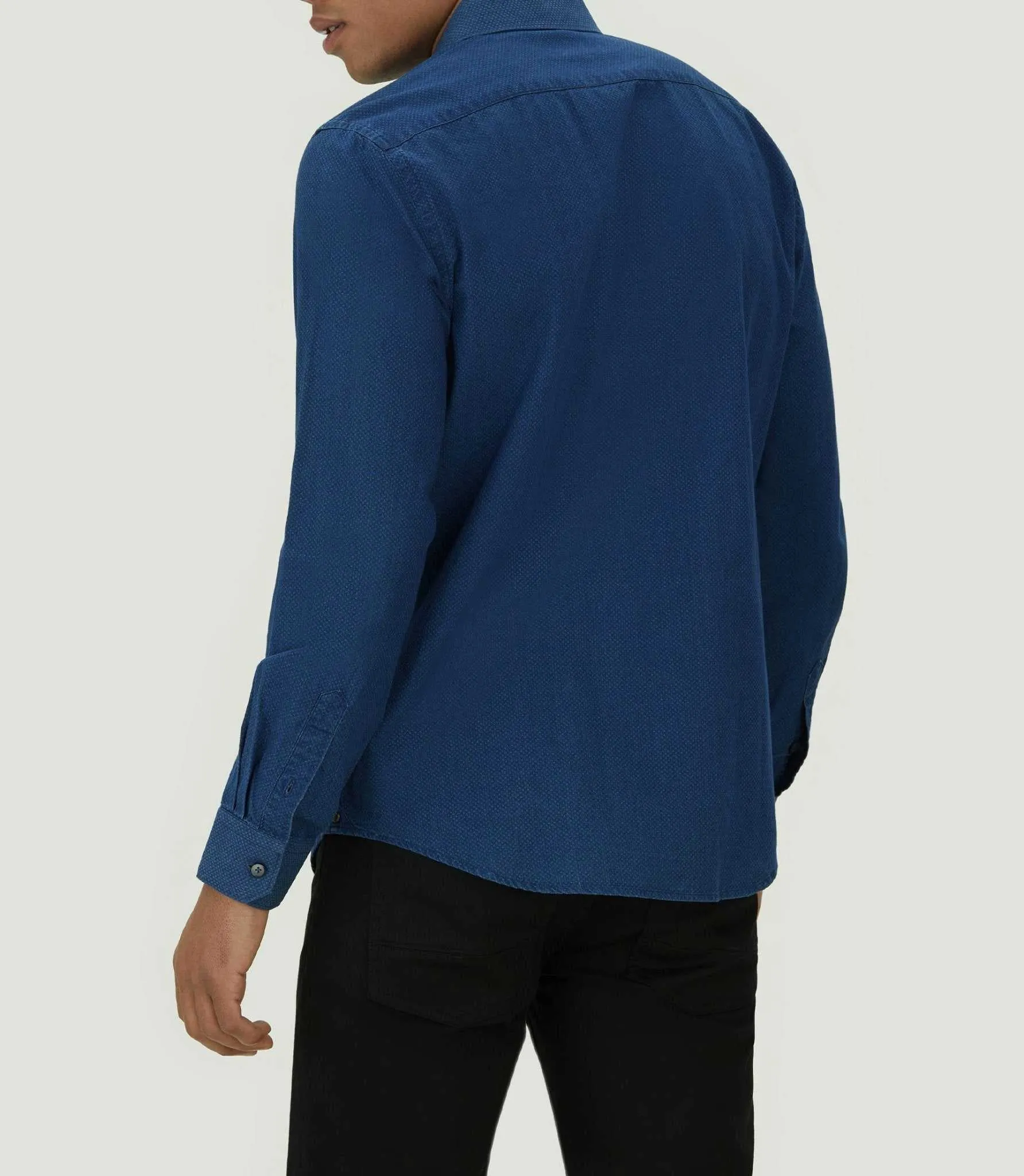 Chemise casual marine délavé "Mayda"