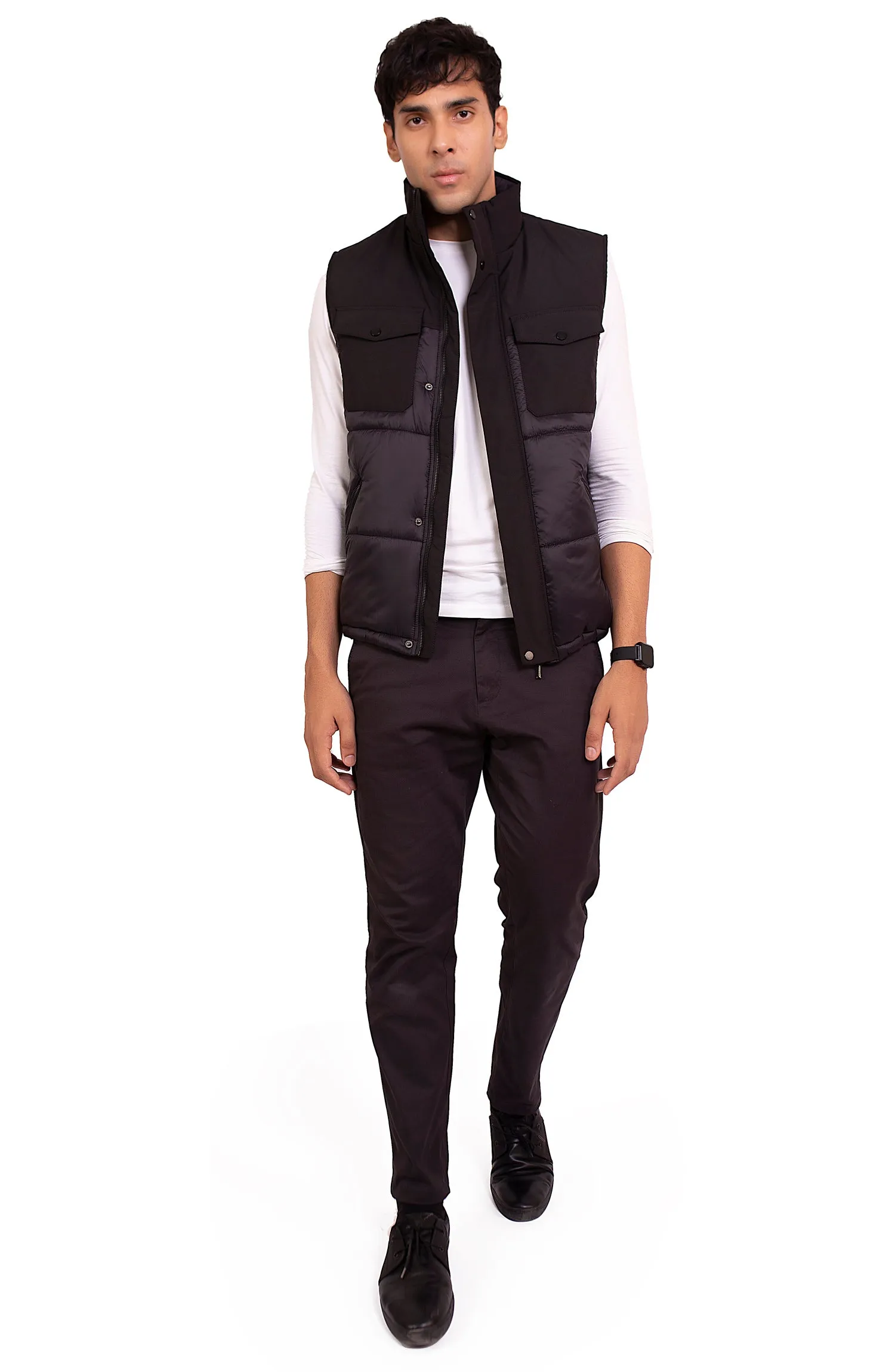 Contrast Quilted Vest