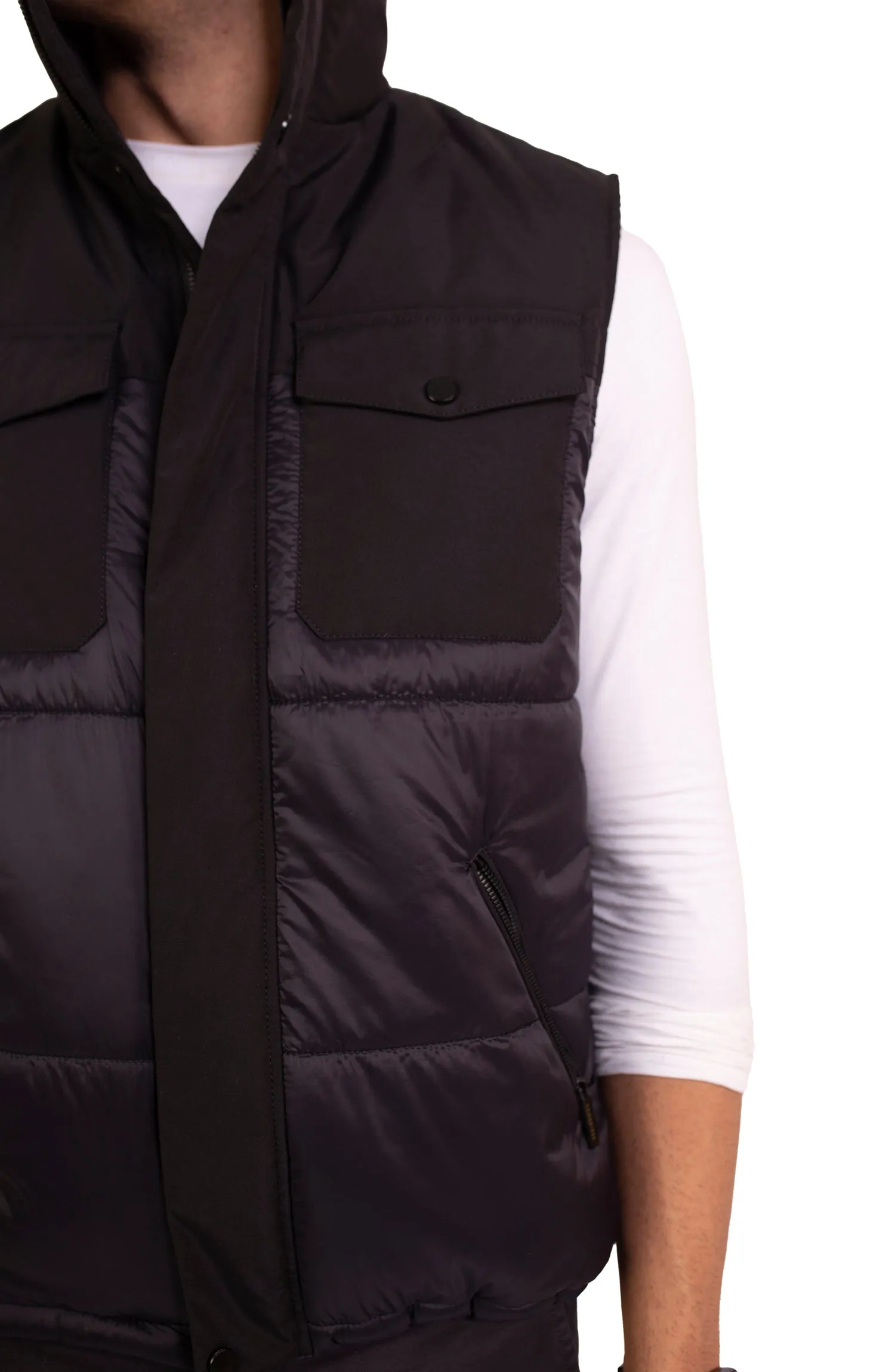 Contrast Quilted Vest