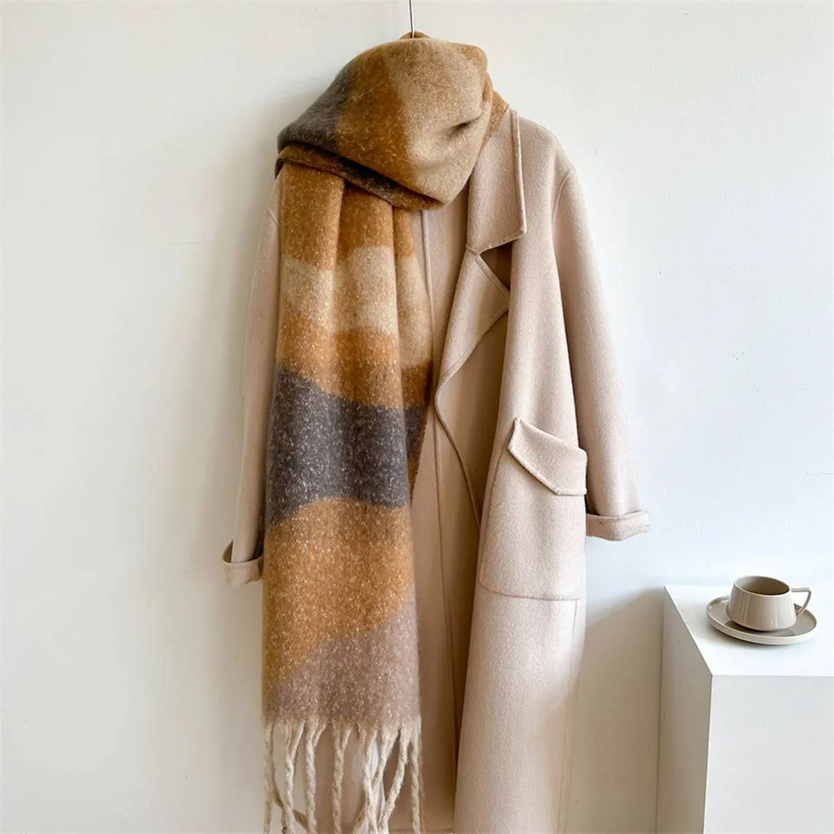 Contrast Scarf - Orange