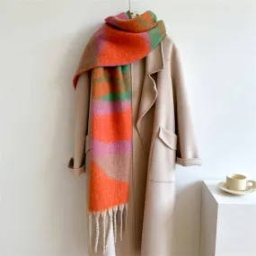 Contrast Scarf - Orange