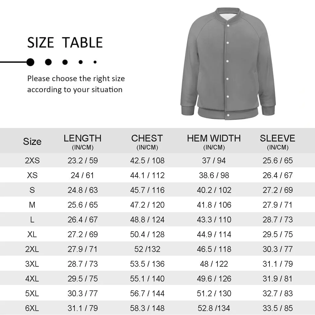 Custom Big Face Couple Funny Women/Men's Bomber Jacket Unisex Outerwear