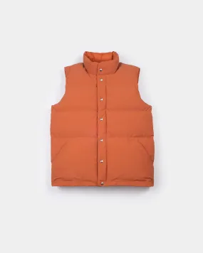 Down Italian Vest - Recycled Ripstop - Orange