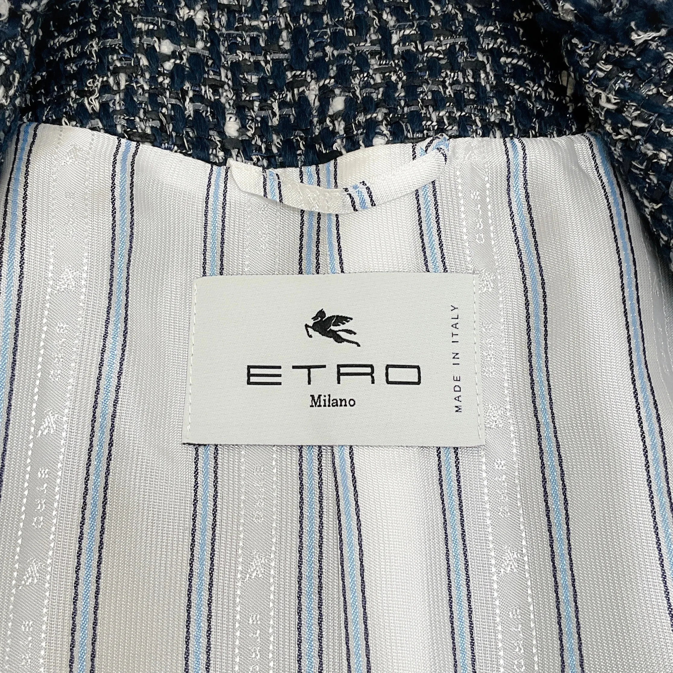 Etro Navy / White Tweed Jacket