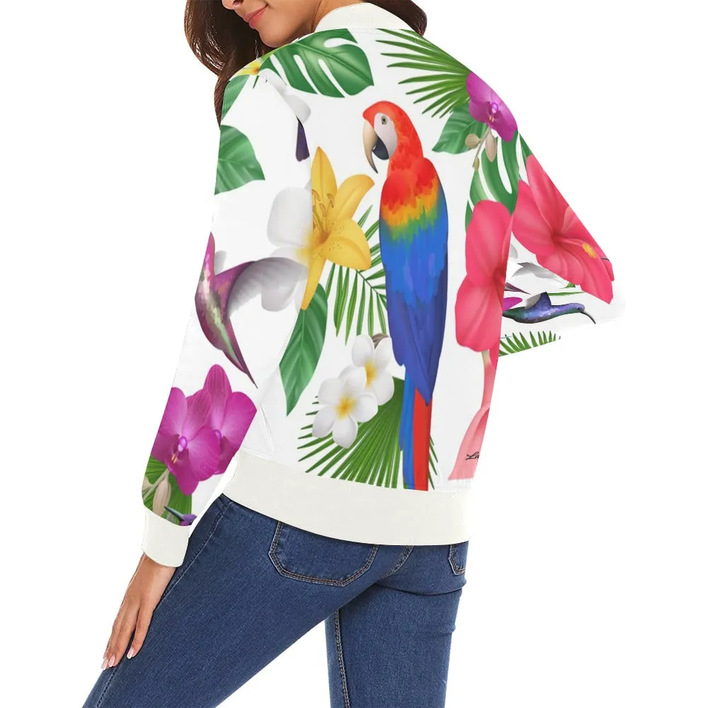 EXOTIC STYLE All Over Print Bomber Jacket for Women