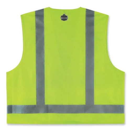 Glowear 8249z Class 2 Economy Surveyors Zipper Vest, Polyester, Small/medium, Lime, Ships In 1-3 Business Days