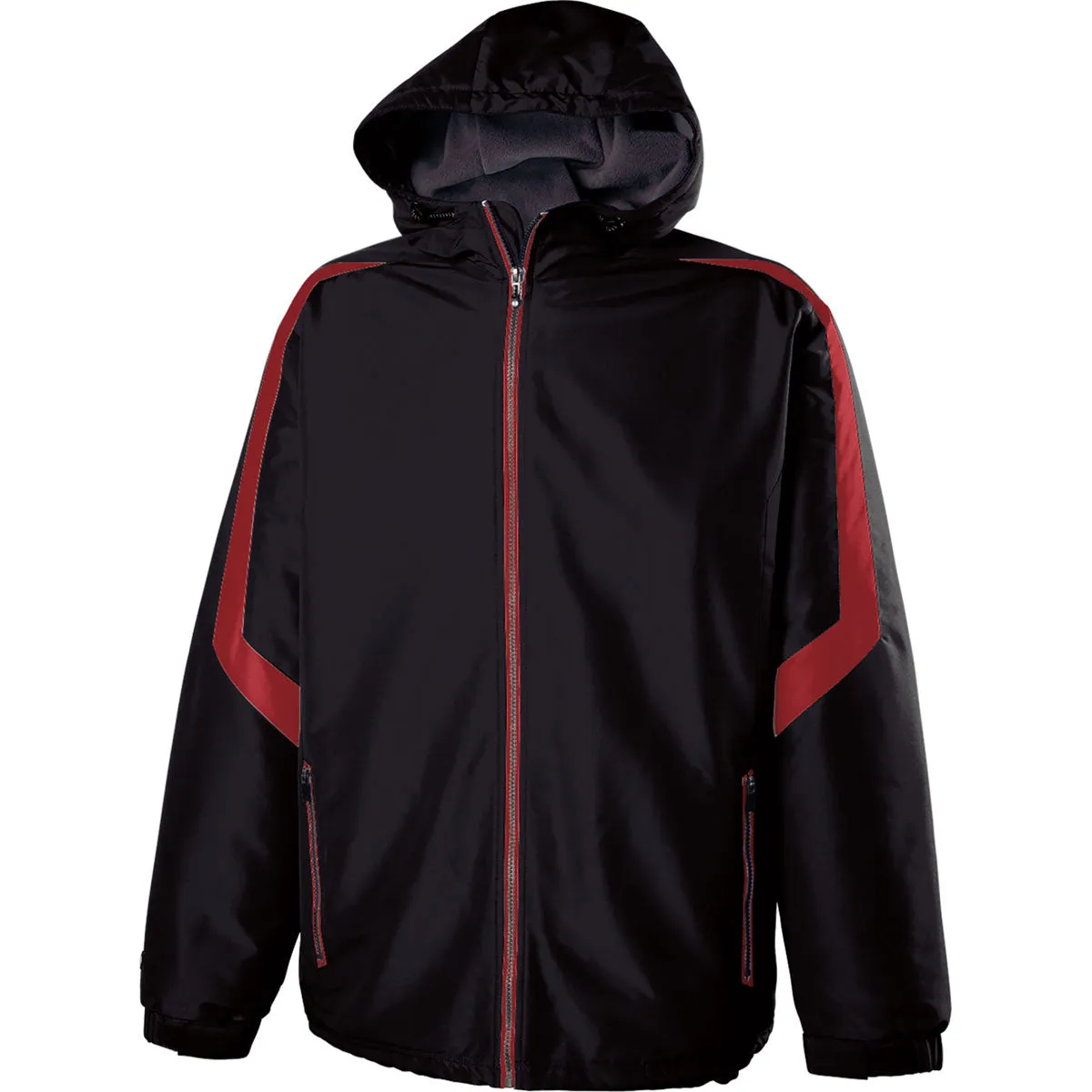 Holloway Men's Black/Scarlet Full Zip Charger Jacket