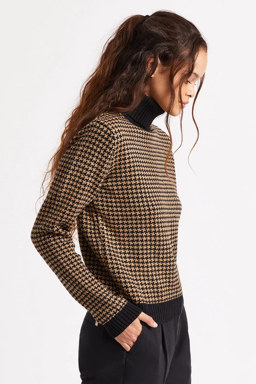 Joni Sweater - Khaki Houndstooth