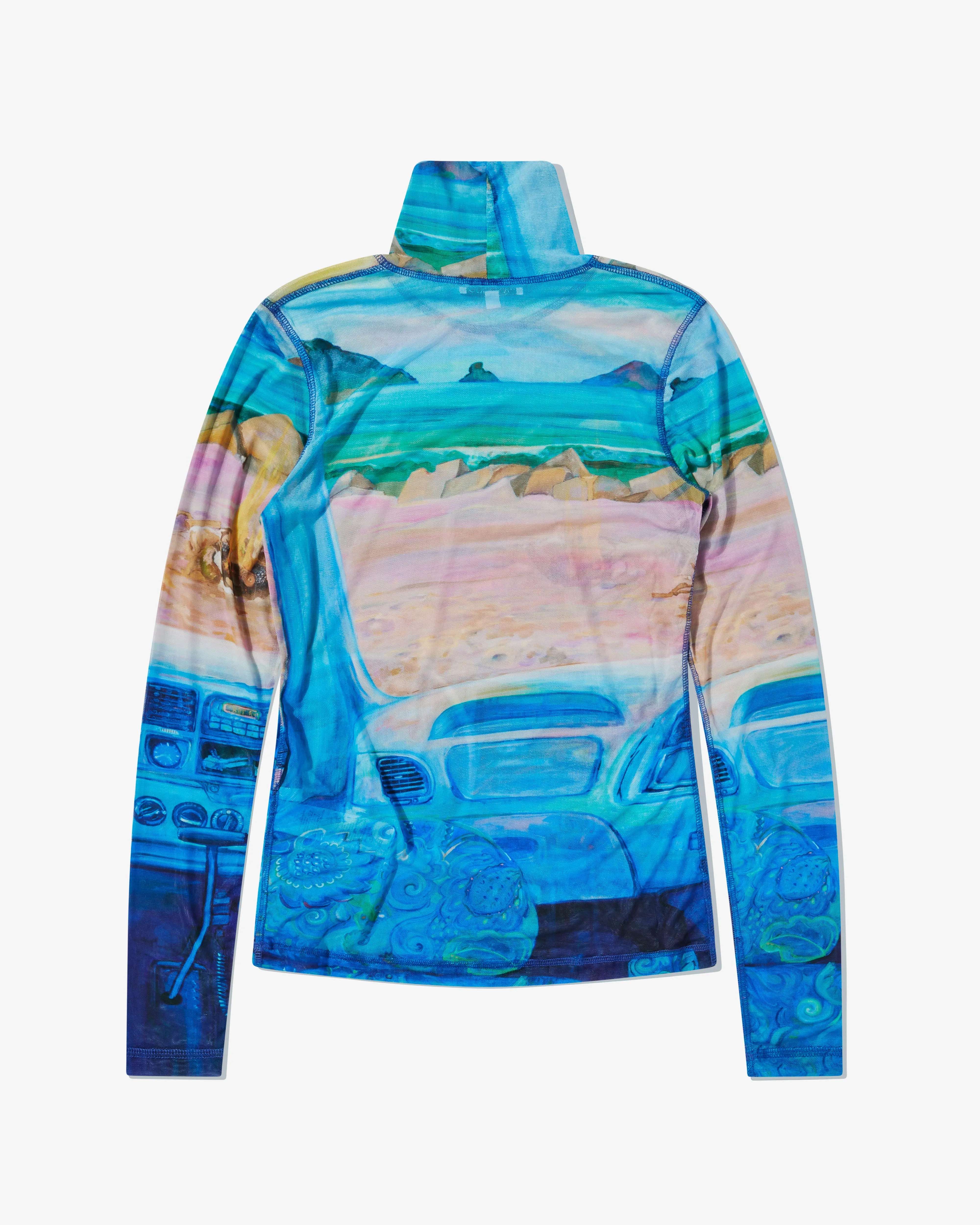 JW Anderson - Women's Turtleneck Graphic Top - (Blue/Multi)