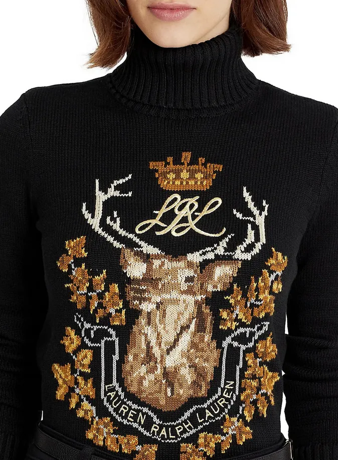 Lauren Ralph Lauren Intarsia-Knit Turtleneck Sweater