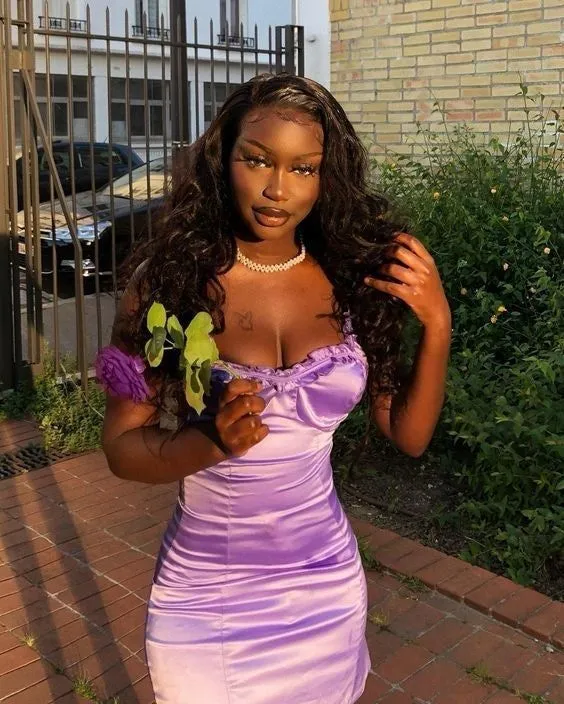 lavender short homecoming dress , sexy homecoming dress     fg3483