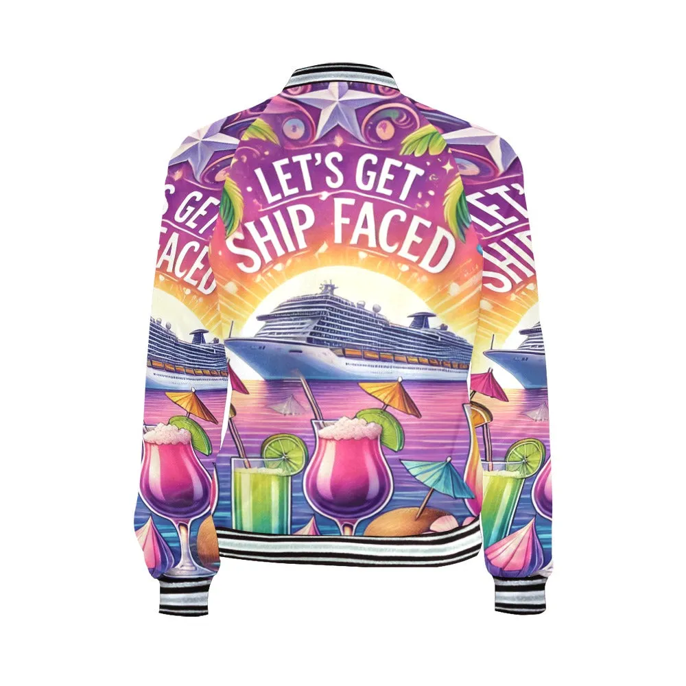 Lets get ship faced Bomber Jacket for Women