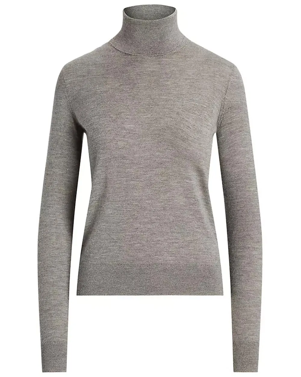 Light Heather Grey Turtleneck Sweater