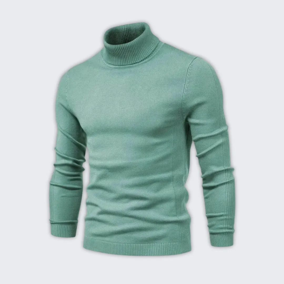 Luxury Warm Turtleneck Sweater - Soft Acrylic & Wool Blend