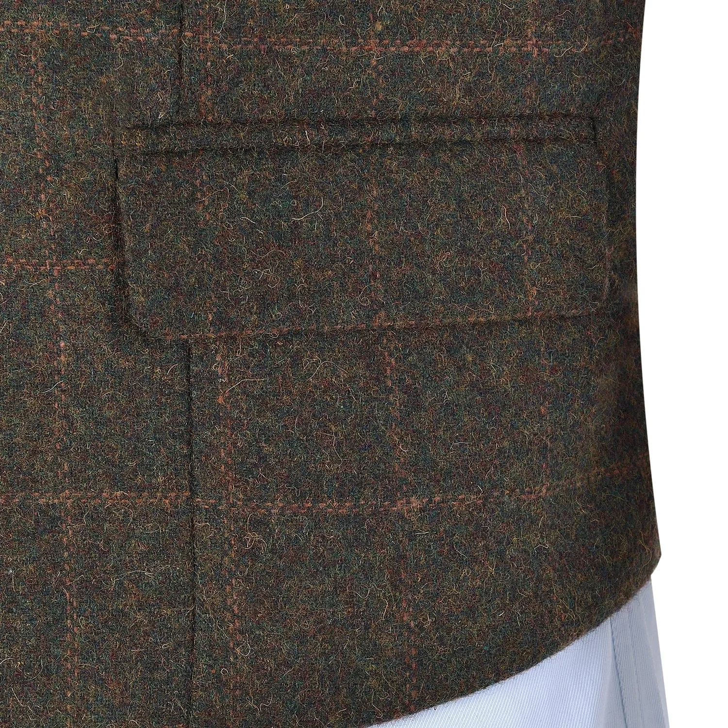 Men's Formal Notch Lapel Suit Vest Tweed Waistcoat