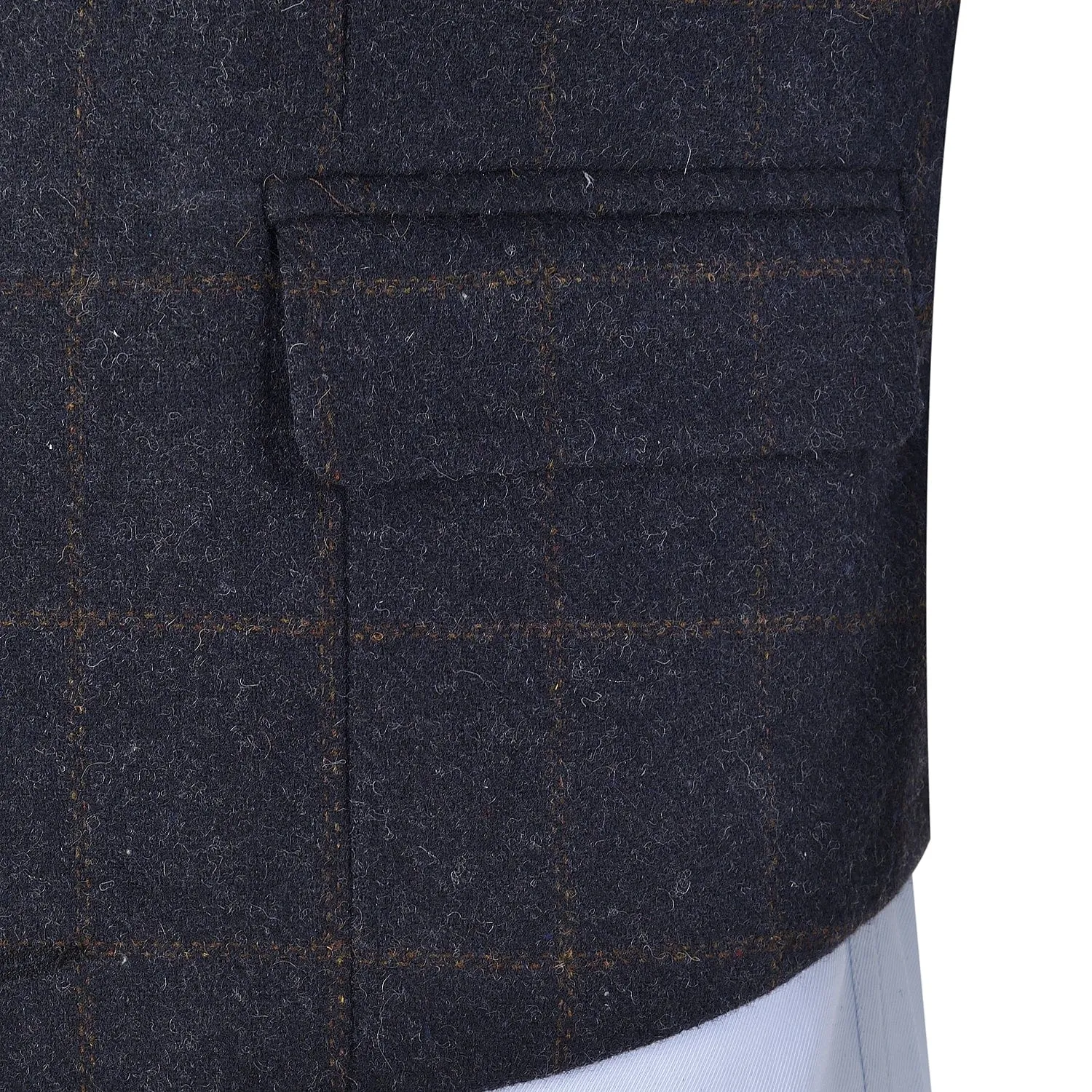 Men's Formal Notch Lapel Suit Vest Tweed Waistcoat