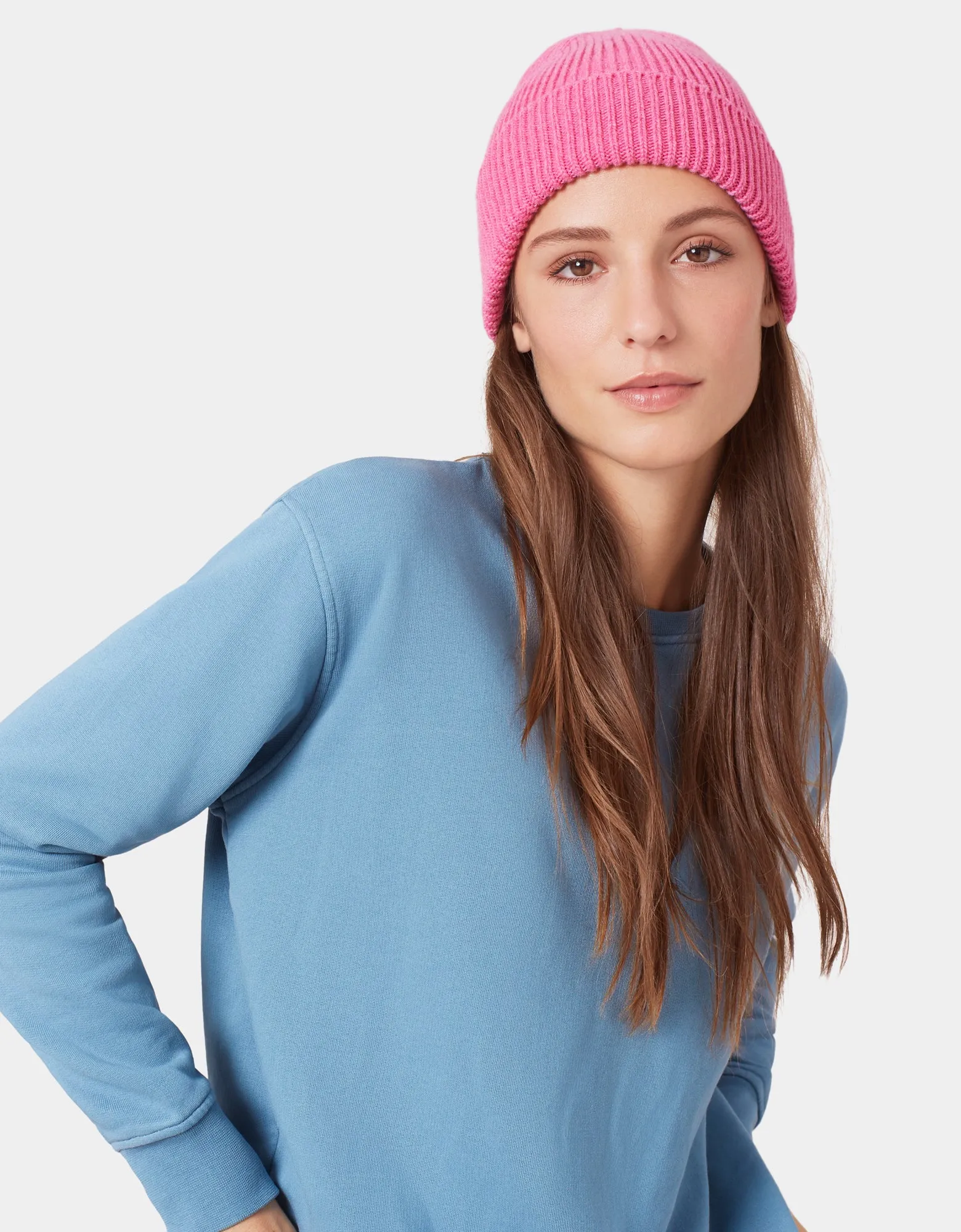 Merino Wool Beanie - Pacific Blue