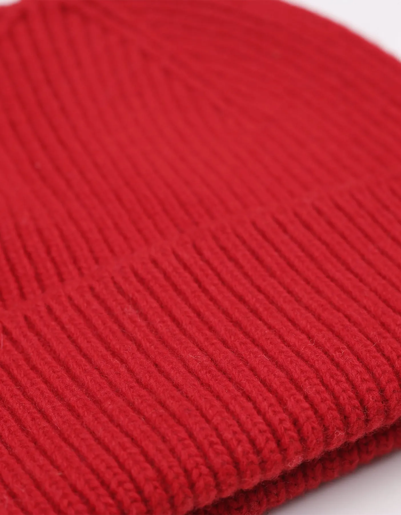 Merino Wool Beanie - Scarlet Red