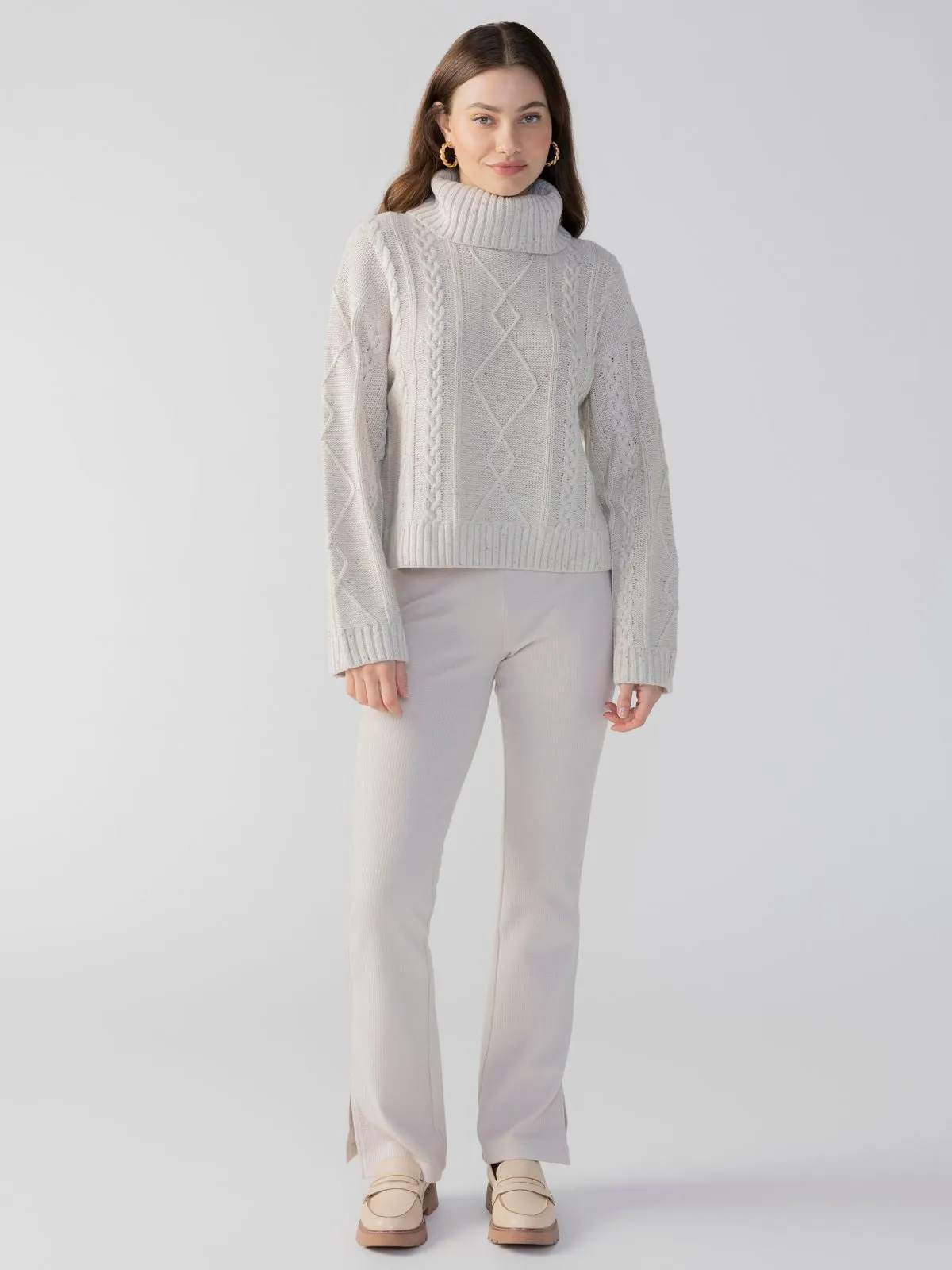 Mod Cable Sweater ~ Toasted Marshmallow