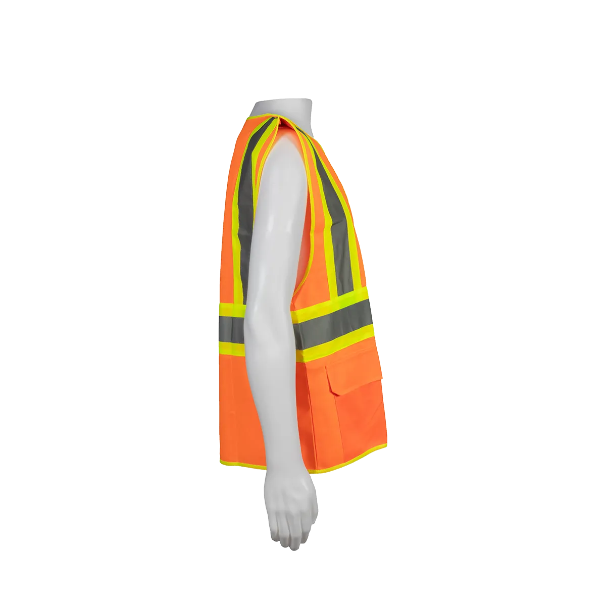 OV2-CB1 ANSI Class II Orange Solid Two Tone Dot Safety Vest