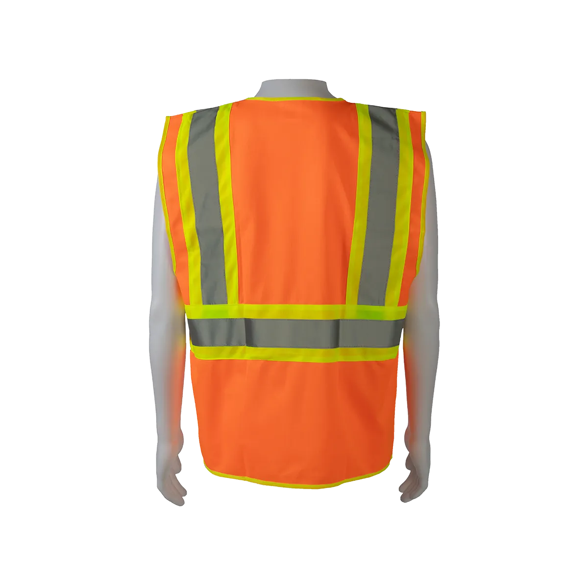 OV2-CB1 ANSI Class II Orange Solid Two Tone Dot Safety Vest