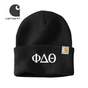 Phi Delt Black Carhartt Beanie