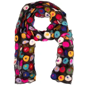 Polka Dot Felt Scarf