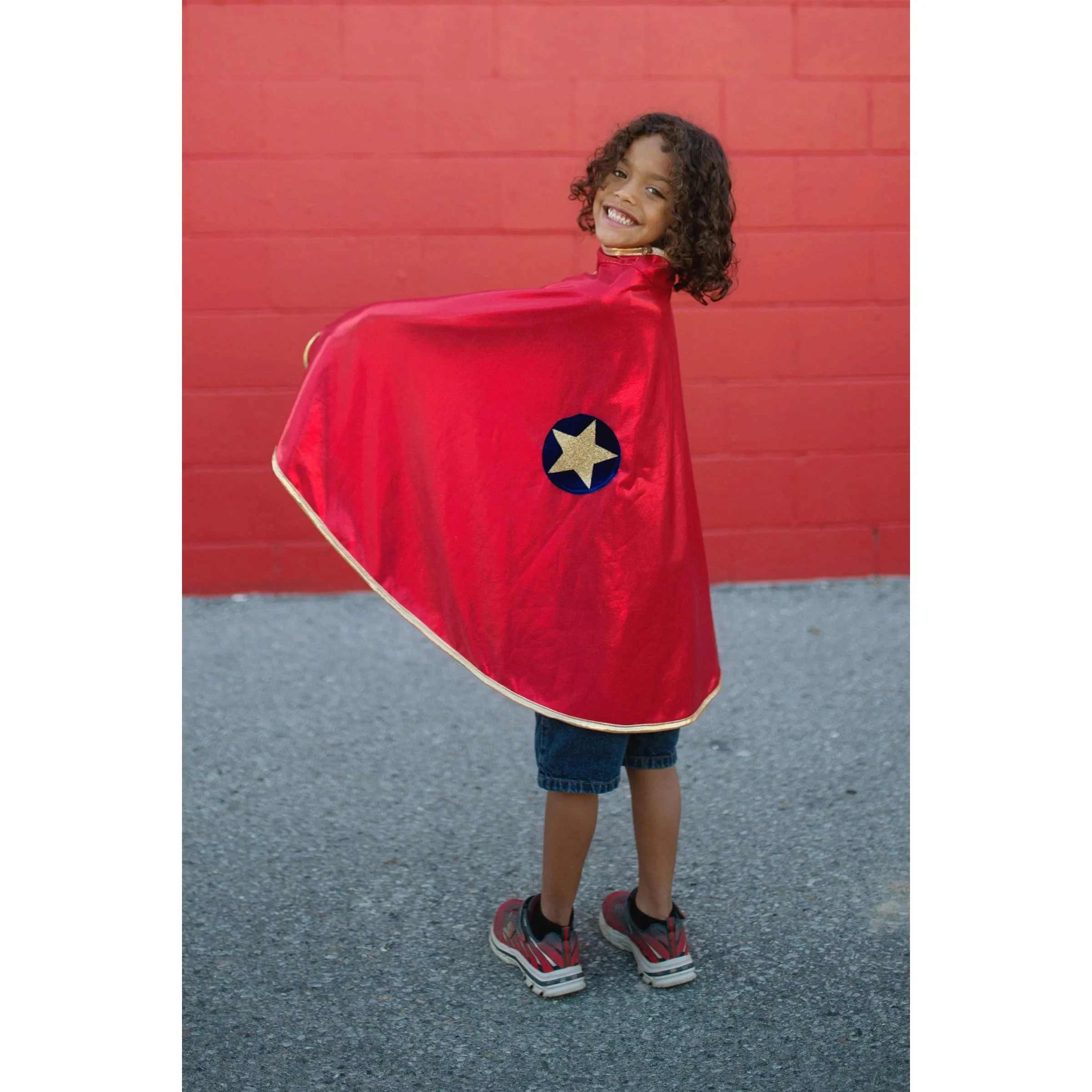 reversible wonder cape gold and red