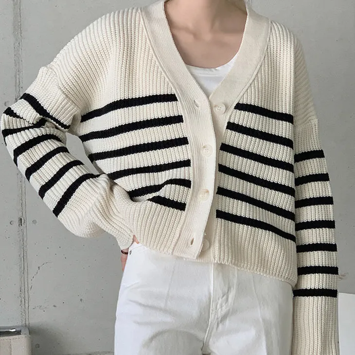 Self Made Striped Cardigan