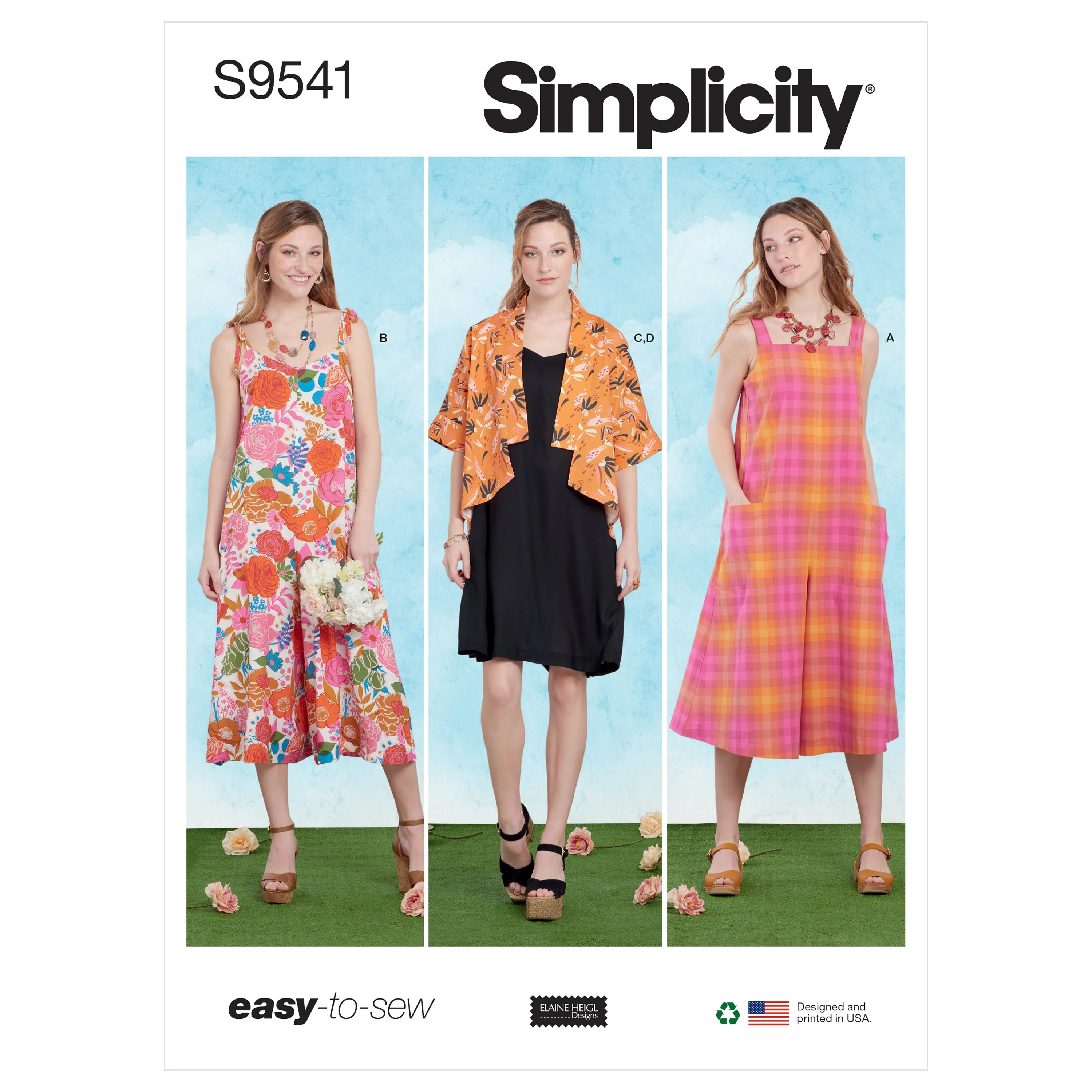 Simplicity Pattern 9541 Miss Jumpsuit, Dress, Jacket