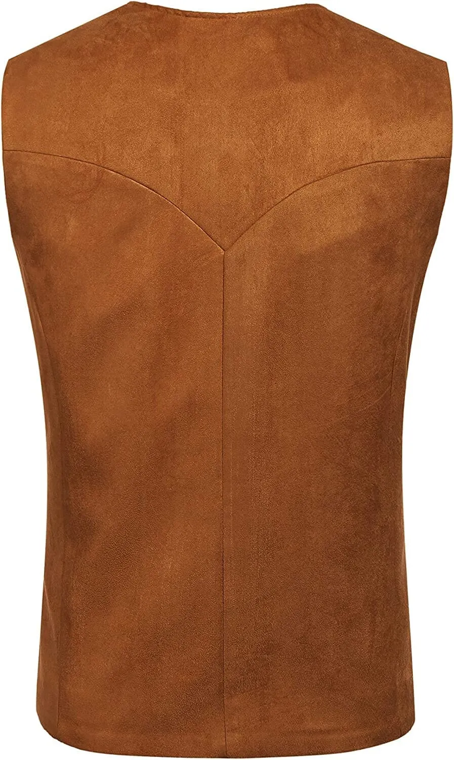 Solid Suede Leather Suit Vest (US Only)