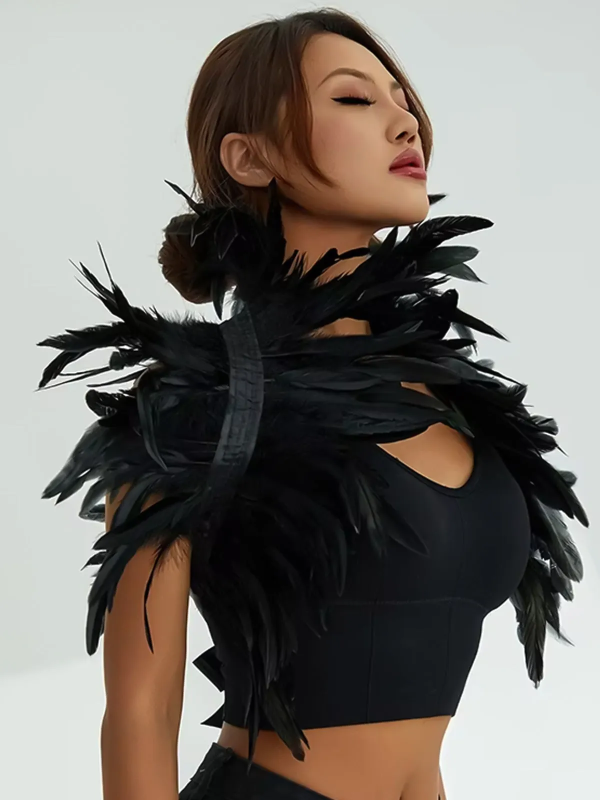 Spooky Mao Feather Cape