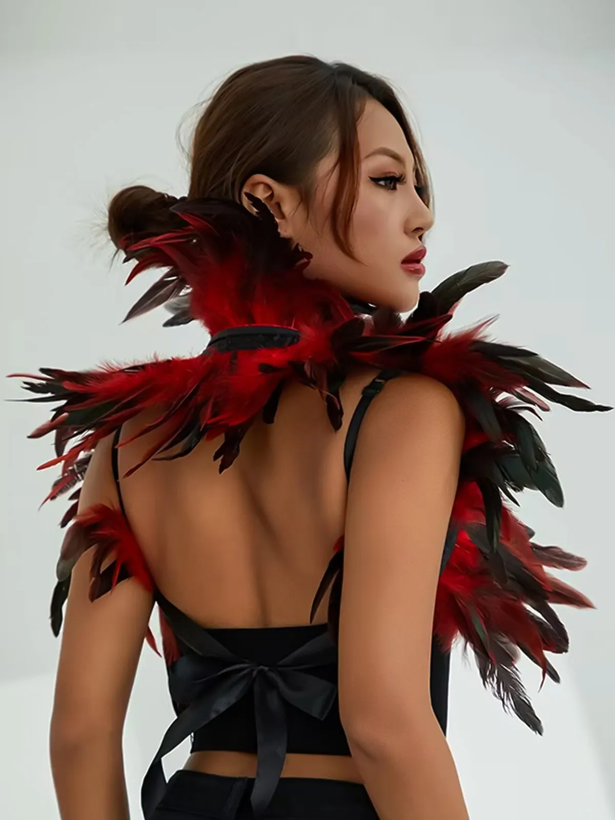 Spooky Mao Feather Cape