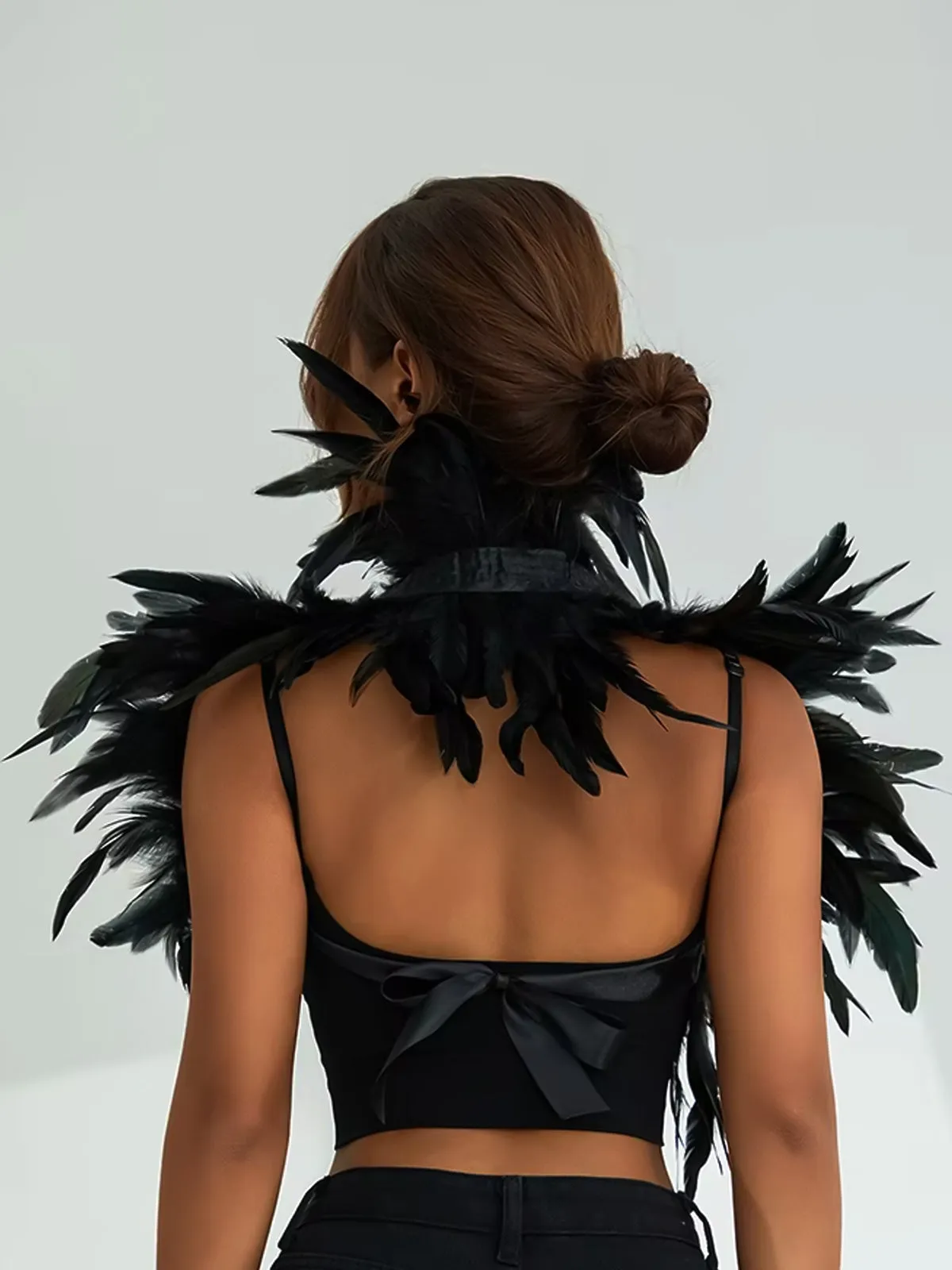 Spooky Mao Feather Cape