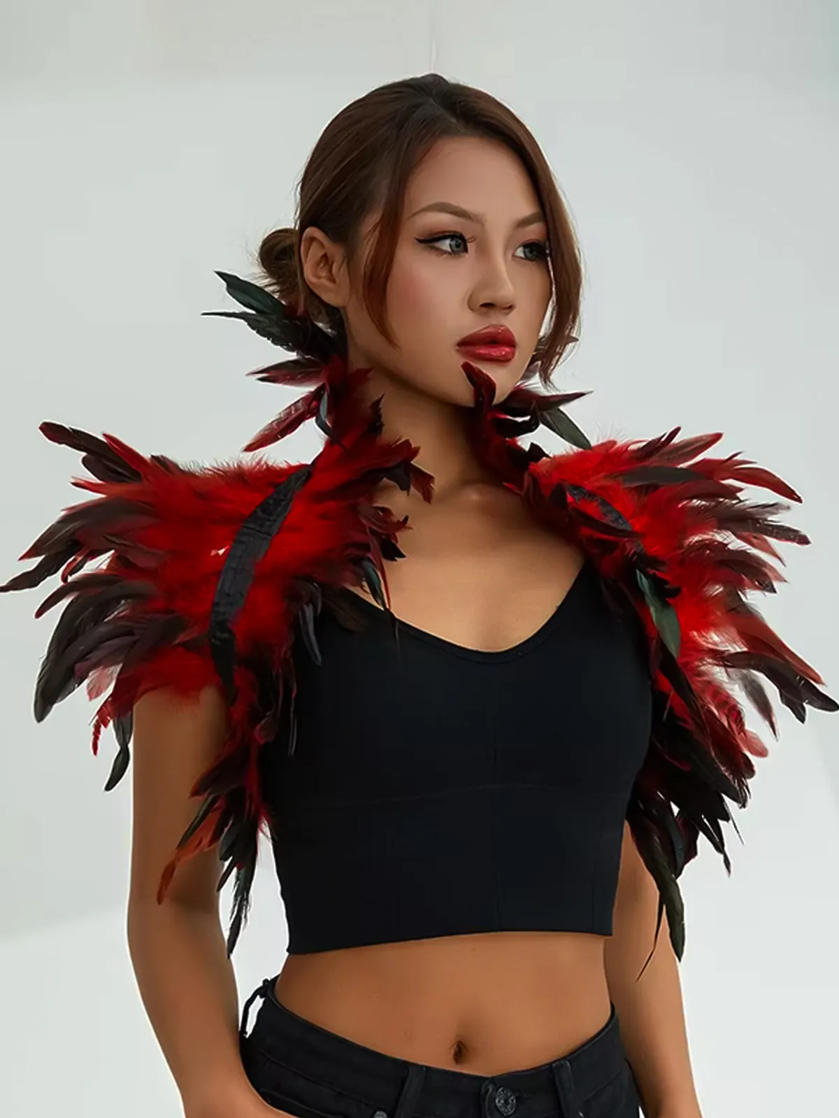 Spooky Mao Feather Cape