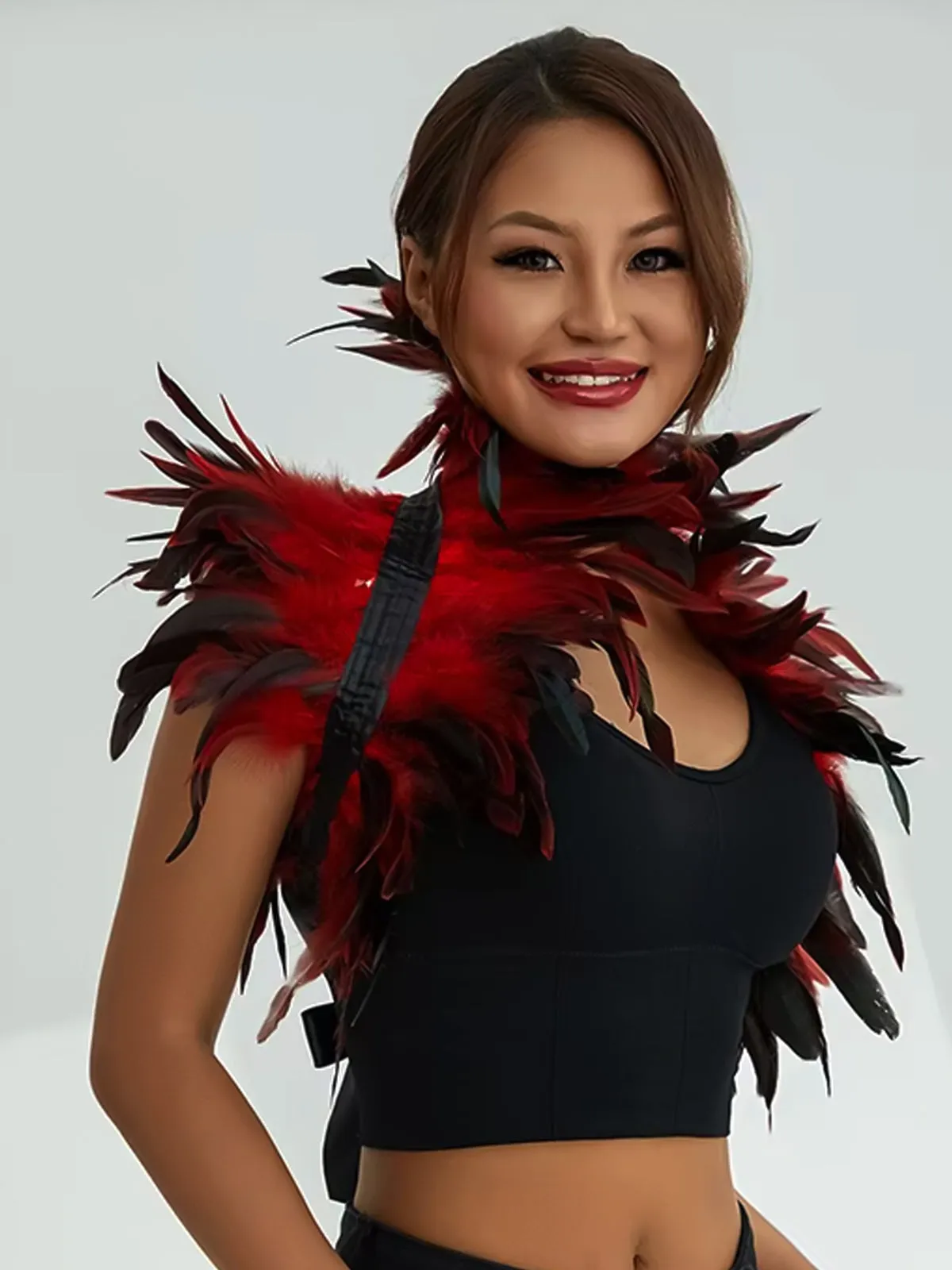 Spooky Mao Feather Cape