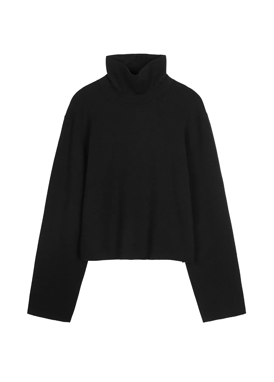 Sweater / JNBY Turtleneck Loose-fit Cropped Sweater