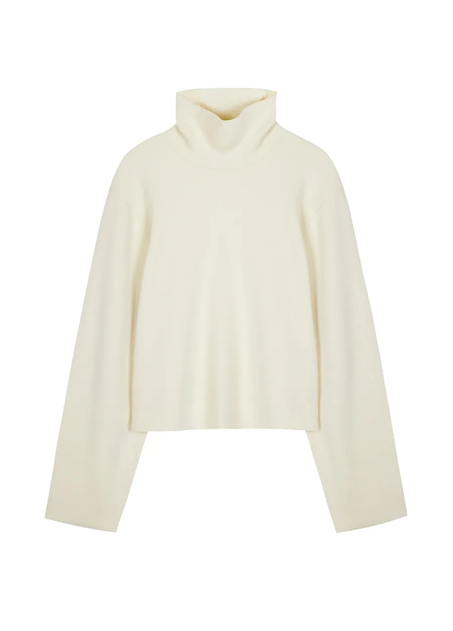 Sweater / JNBY Turtleneck Loose-fit Cropped Sweater