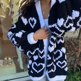 The Andelina Cardigan - Black and White