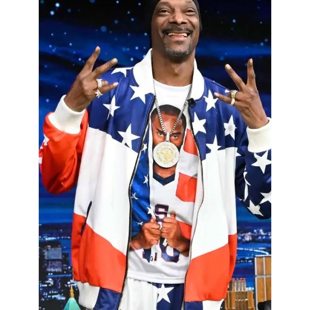 The Snoop Dogg Tonight Show Starring Jimmy Fallon Usa Flag Bomber Jacket