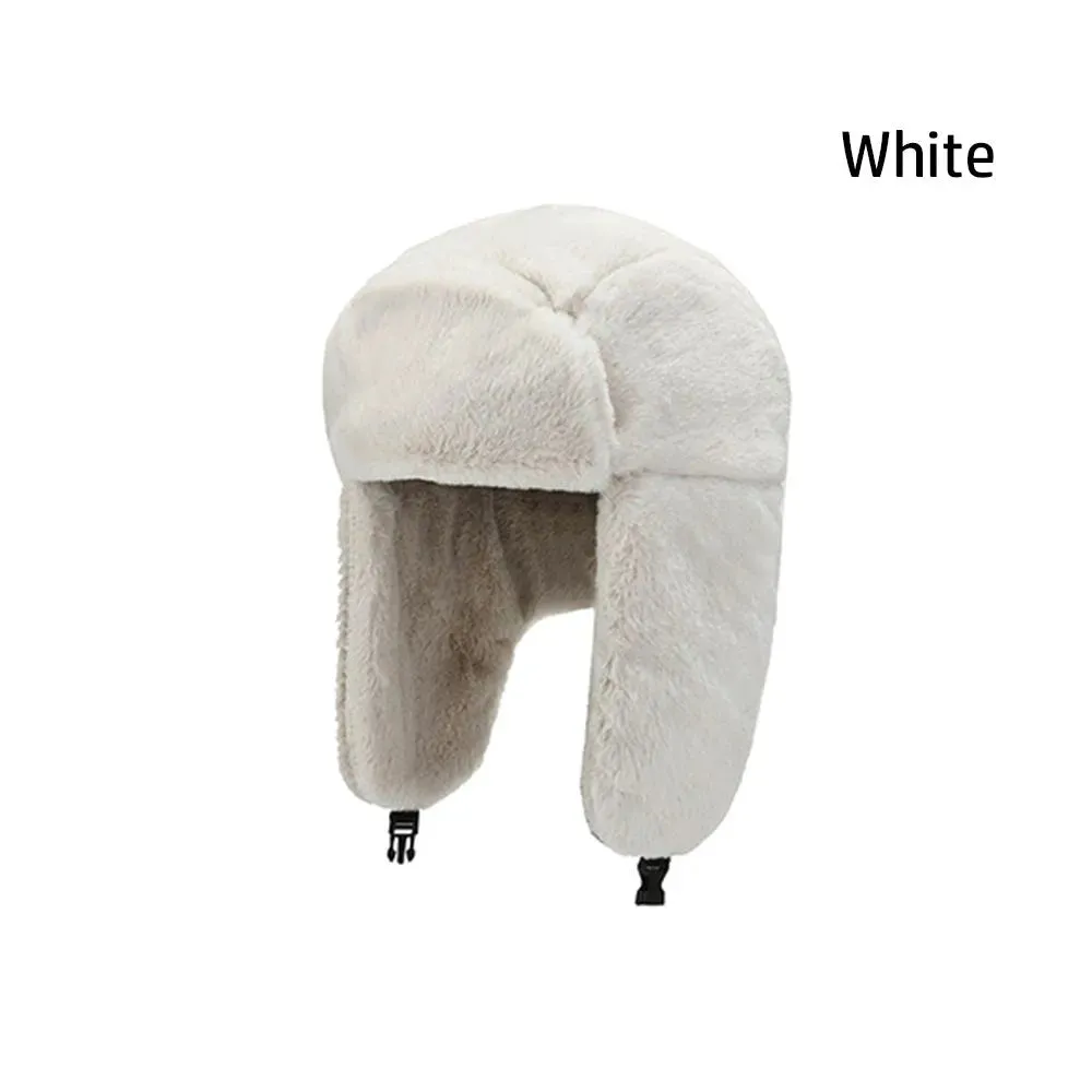 Thick Plush Bomber Hat for Men Women Russian Ushanka Snow Caps Earflap Bonnet Winter Warm Trapper Hats Windproof Keep Warm Cap