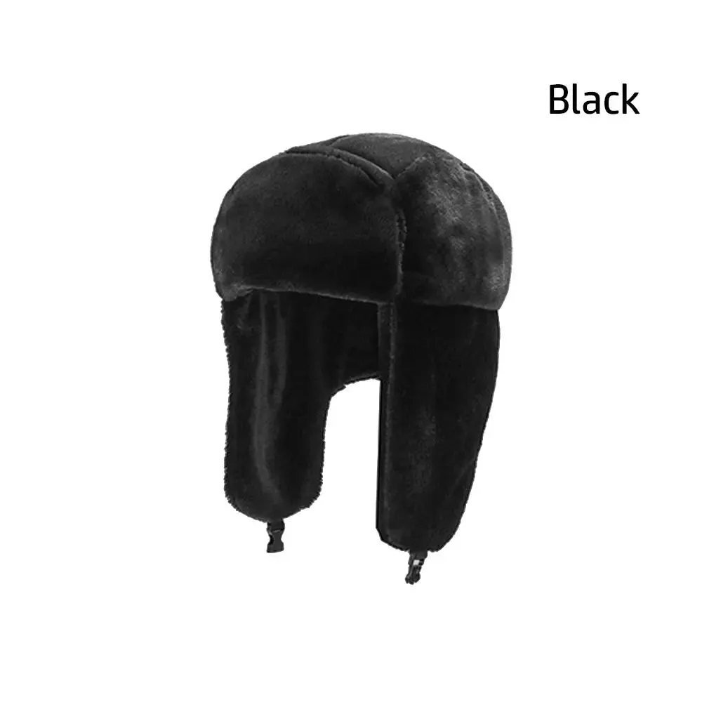 Thick Plush Bomber Hat for Men Women Russian Ushanka Snow Caps Earflap Bonnet Winter Warm Trapper Hats Windproof Keep Warm Cap